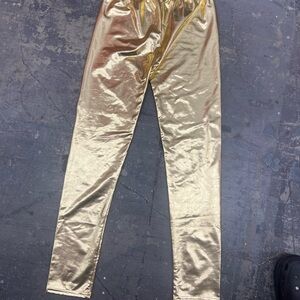 Dollywood Gold Metallic Leggings